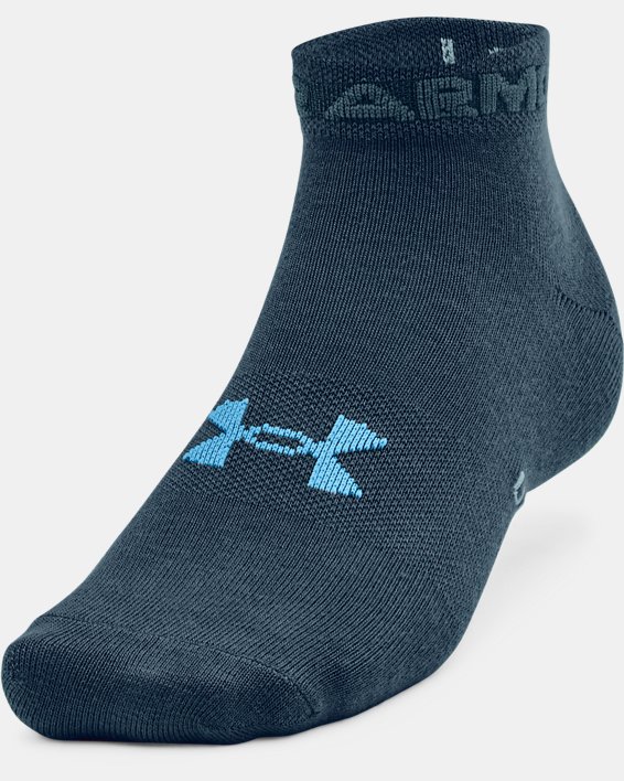 Unisex UA Essential Low Cut Socks 3-Pack, Blue, pdpMainDesktop image number 1